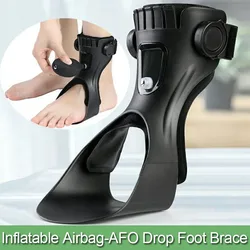 1PC AFO Drop Foot Brace Orthosis Ankle Support-With Comfortable Inflatable Airbag for Hemiplegia Stroke Shoes Walking