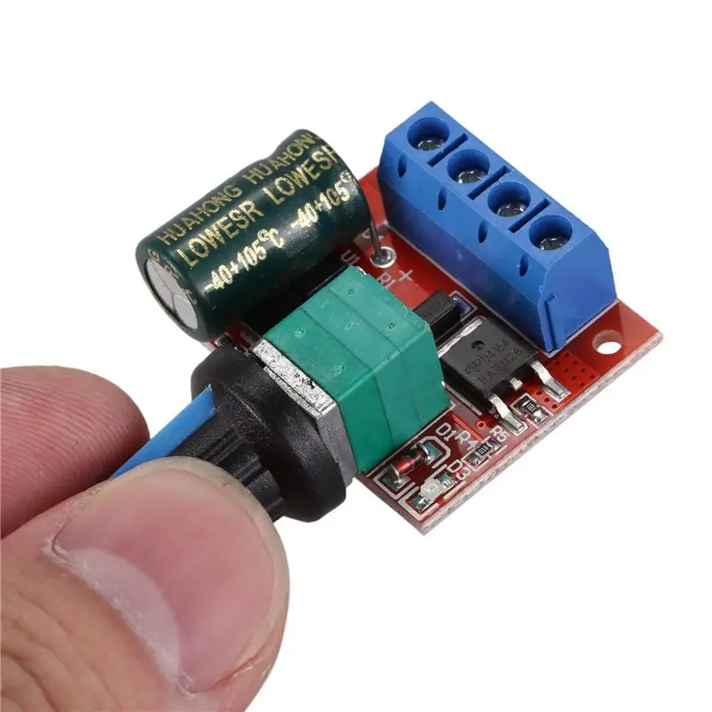 DT17 3X DC5-35V 5A PWM DC Motor Speed Controller LED Light Dimmer Switch 10KHz Red