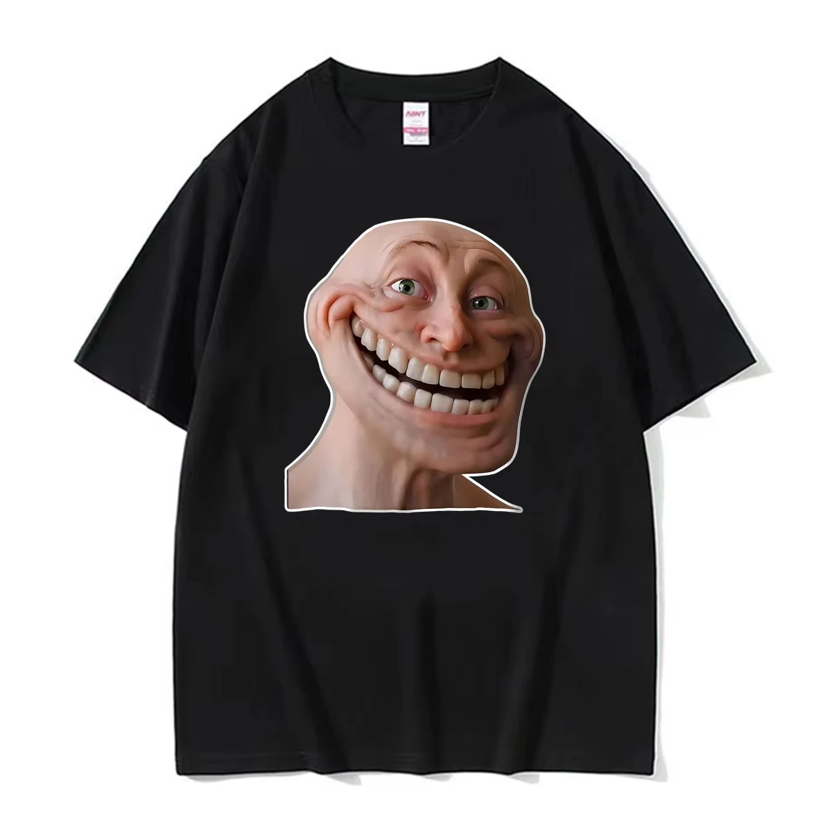 Realistic Troll Face Troll Crying Meme Funny T-shirts Men Women Fashion Humor T Shirt Summer Tops Oversized Tee Shirt Streetwear