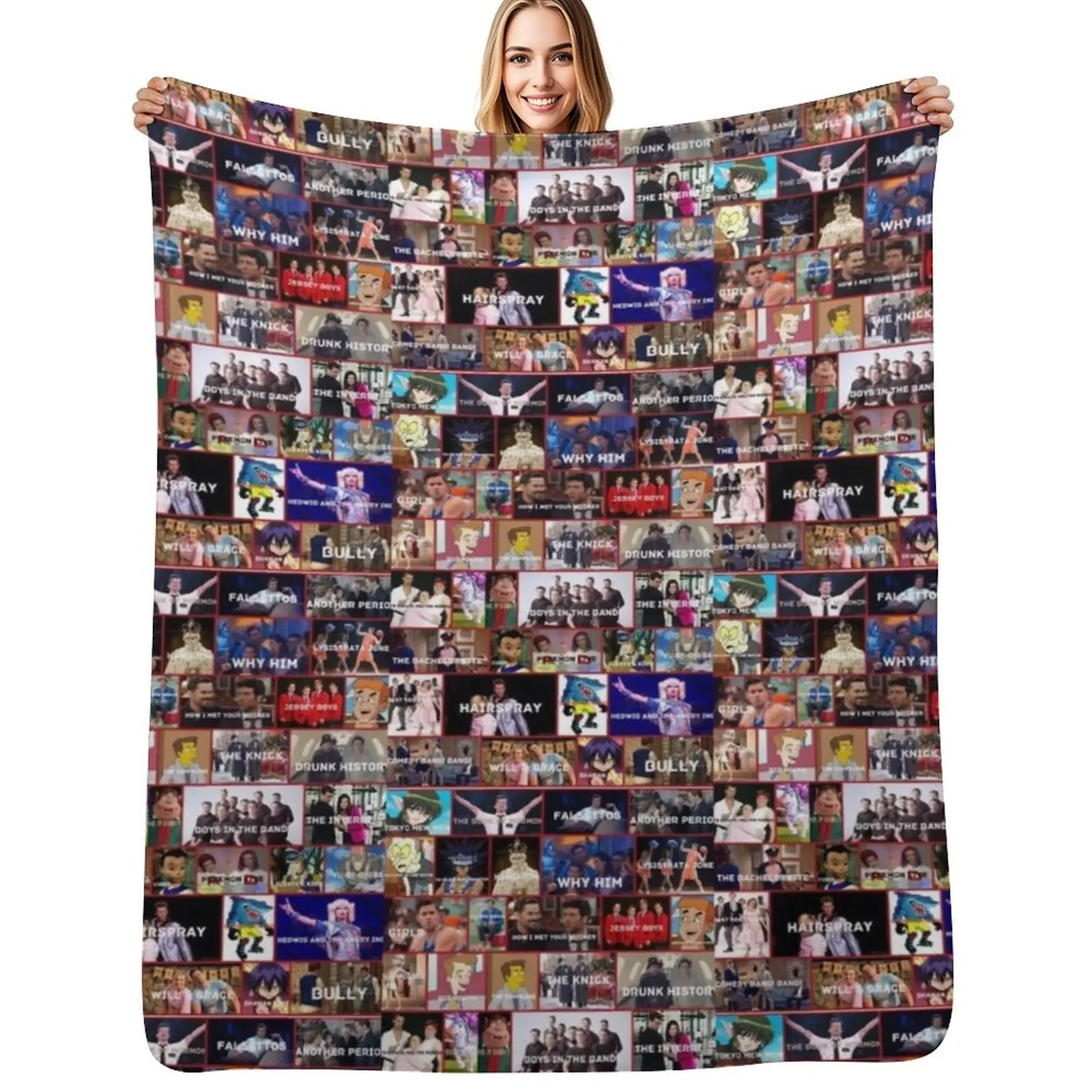 

Andrew Rannells Roles Throw Blanket Machine Washable Soft Warm Blanket
