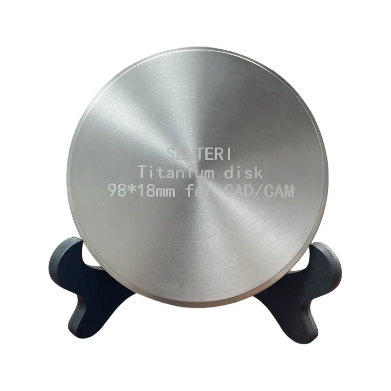 Dental Lab Hot-selling High-quality Medical-grade Titanium Block Discs CAD/CAM Dental Milling Materials 98mm Titanium Blanks