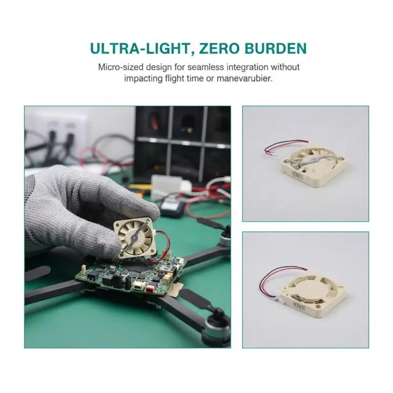1Piece UF3H3-700 2Wires Bare Wires Drone Cooling Fan Accessories 1703 1.7cm 5V 3.3v 1.7cm High-Turn Micro Uav Cooling Fan