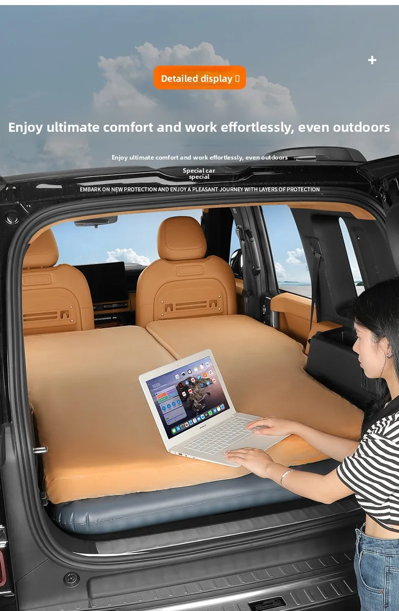 For Chery ICAR ICAUR V27 2026 Car Trunk Travel Bed Split-Type Air Inflatable Mattress for Sleeping Outdoor Camping Mattress detail image 6