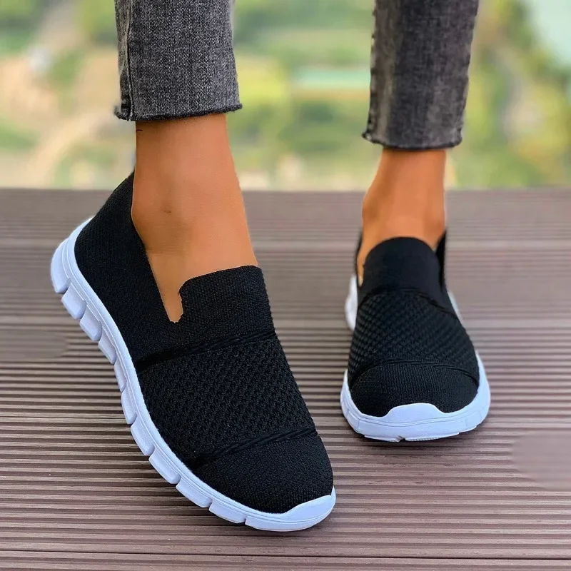 Casual Schoenen Voor Vrouwen 2024 Hot Koop Slip-On Vrouwen Vulcaniseer Schoenen Mode Ronde Kop Nieuwe Plus Size Licht comfortabele Schoenen