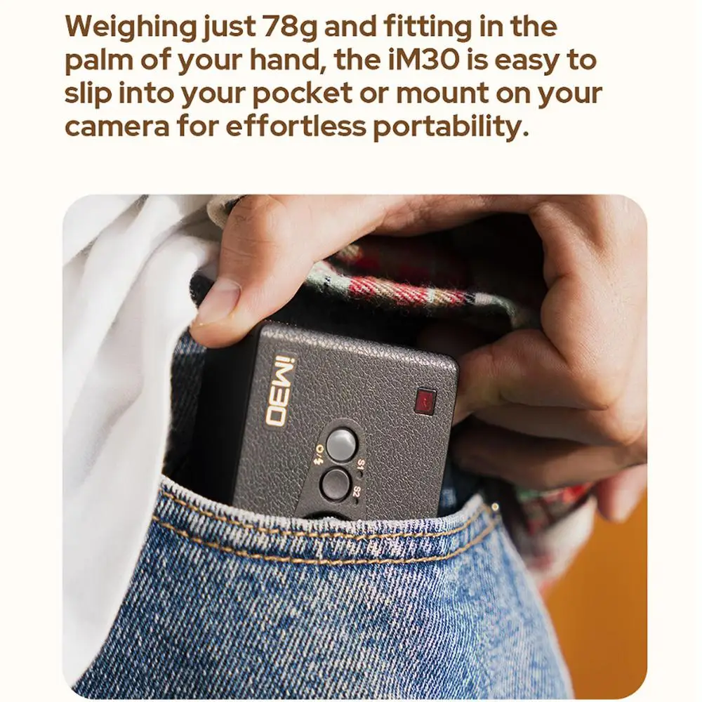 【Do Brasil】Godox iM30 Mini Speedlight Flash Professional Hot Shoe Flash لـ Ricoh GR3، Sony A7 Series، Fujifilm، Nikon، Canon،