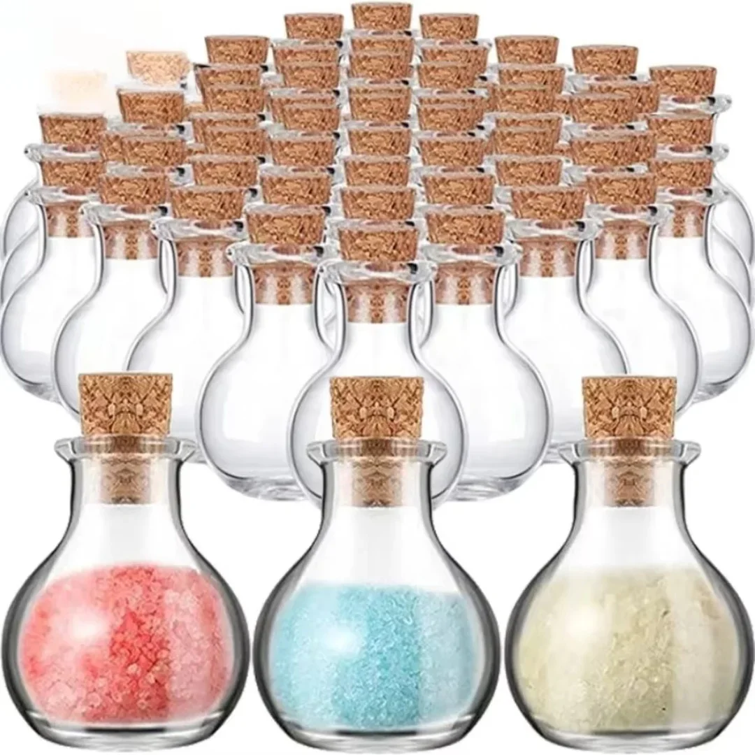 5, transparent mini drift bottles, DIY decorative bottles