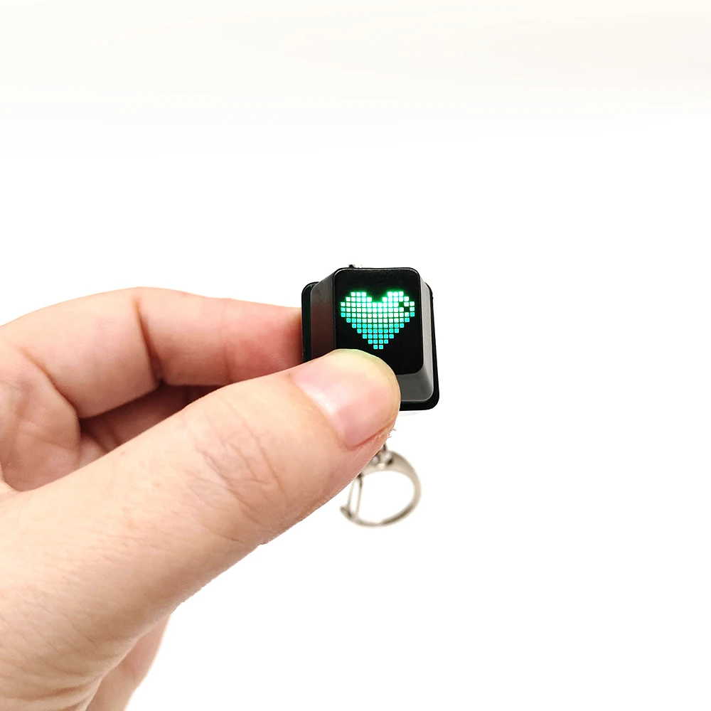 RGB الإضاءة المفاتيح زوجين كيرينغ الإصبع مكتب الضغط لعبة مفتاح غطاء مفتاح الهاتف المحمول على ظهره قلادة هدية