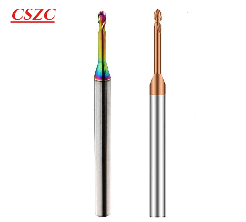 Ball End Mills Milling Machine HRC55 Extra Long Ball Nose End Mill 2 Flutes  Woodworking Tools CNC Finishing Machining