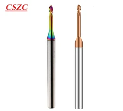 Ball End Mills Milling Machine HRC55 Extra Long Ball Nose End Mill 2 Flutes  Woodworking Tools CNC Finishing Machining