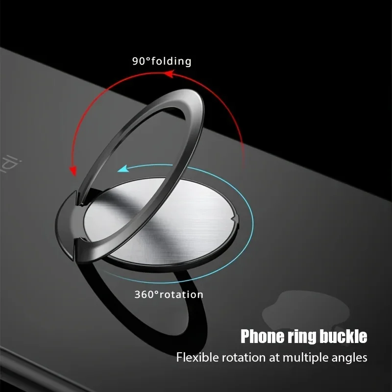 1 buah Logam Sangat Tipis 360 °   Dudukan Cincin Telepon Universal Berputar, Aksesori Dudukan Braket Mobil Magnetik Cincin Jari