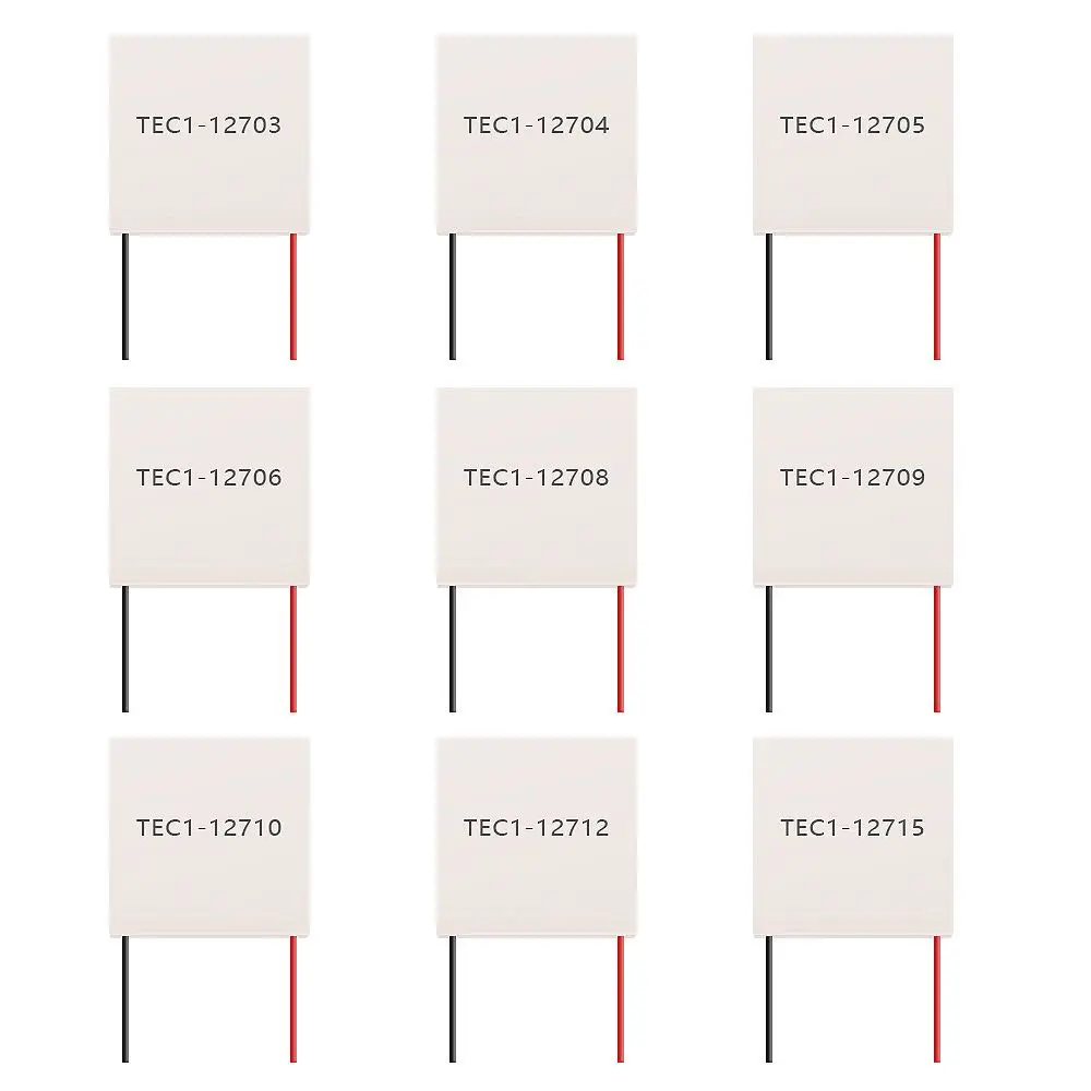 TEC1-12705-enfriador portátil TEC1-12704, 12706, 12708, 12710, 12712, 40x40mm, 12V, hoja de refrigeración semiconductor