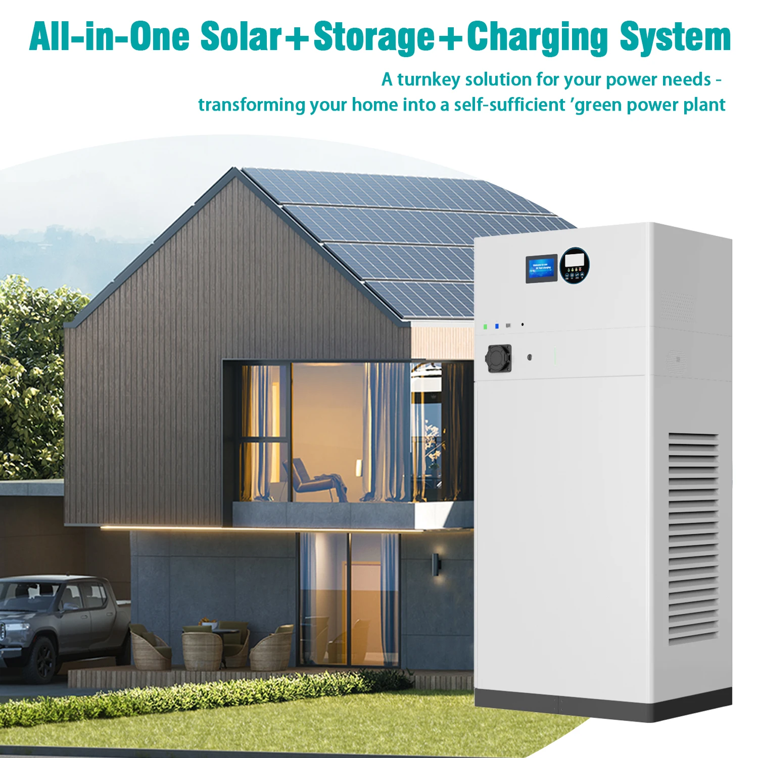 Olink All-in-One Home Power Hub High-Power Solar EV Charging Station 20kWh Battery DC/AC Output Floor-Mounted Charging Stations