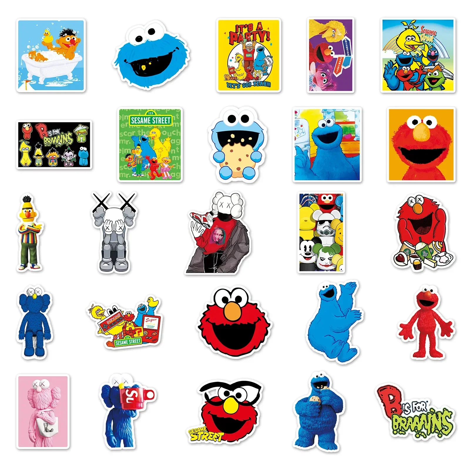 23/50/65pcs Cartoon Anime Guitar Skateboard Graffiti Car Sticker Waterproof Sticker