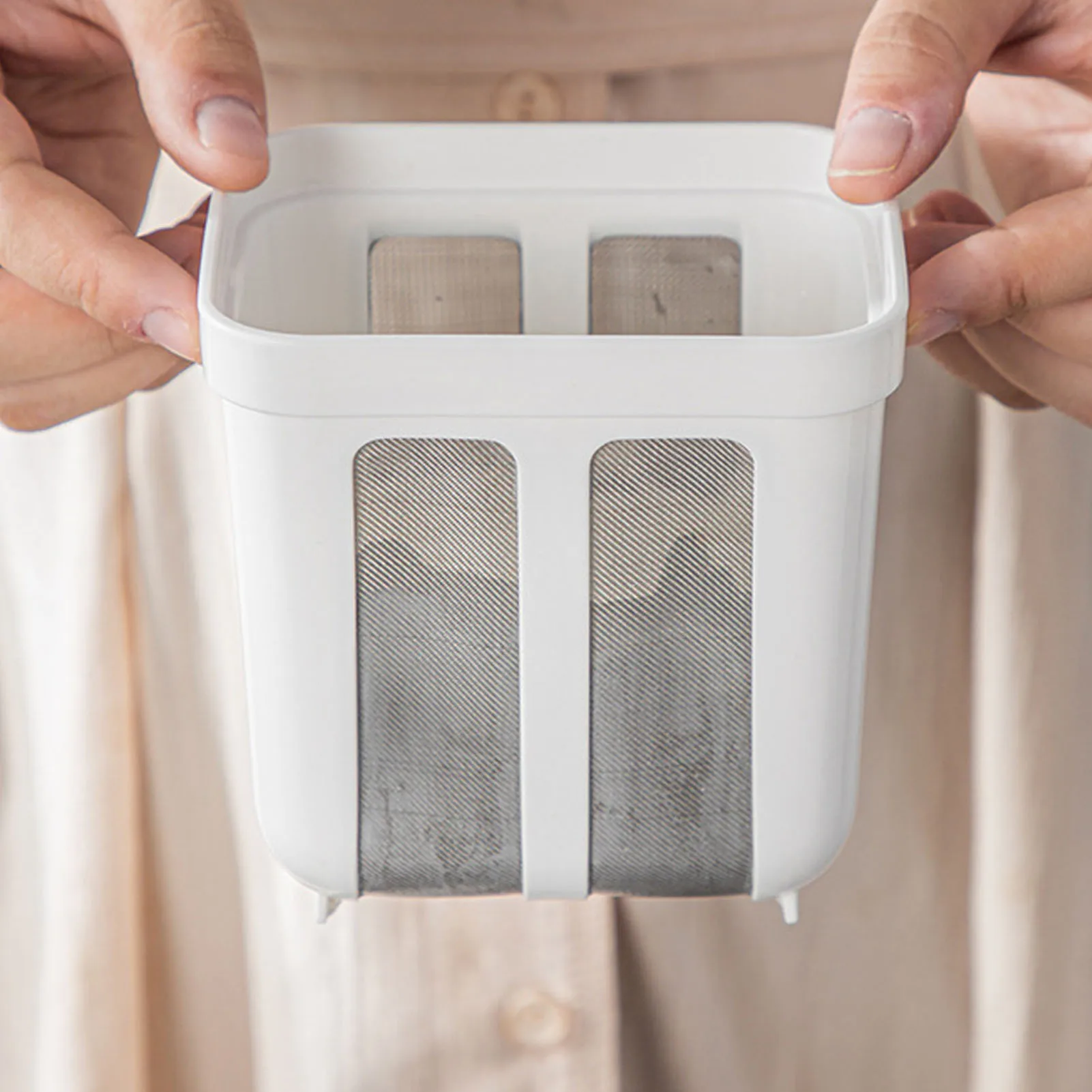 مصفاة زبادي من الفولاذ المقاوم للصدأ 1100 مللي 80 فتحة رفيعة شفافة من خلال عملية سهلة فاصل مصل اللبن لإكسسوارات المطبخ المنزلية #3