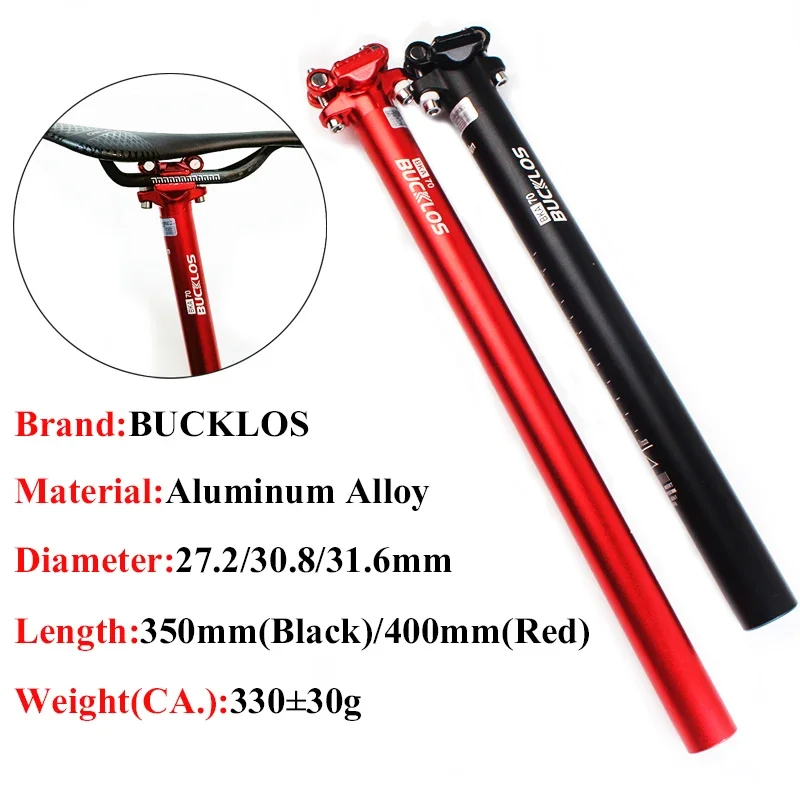 BUCKLOS 27.2 مللي متر 30.8 مللي متر 31.6 مللي متر دراجة Seatpost سبائك الألومنيوم دراجة هوائية جبلية السرج آخر دائم الطريق مقعد الدراجة أنبوب للدراجات