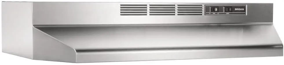 

Broan-NuTone BUEZ130SS Non-Ducted Ductless Range Hood with Lights Exhaust Fan for Under Cabinet, 30-Inch, Stainless Steel