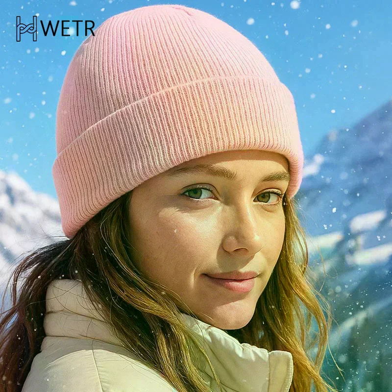 Autumn And Winter Warm Woolen Hat Solid Color Cold-proof Knitted Hat Thickened Ear-protecting Windproof Slouch Hat For Men