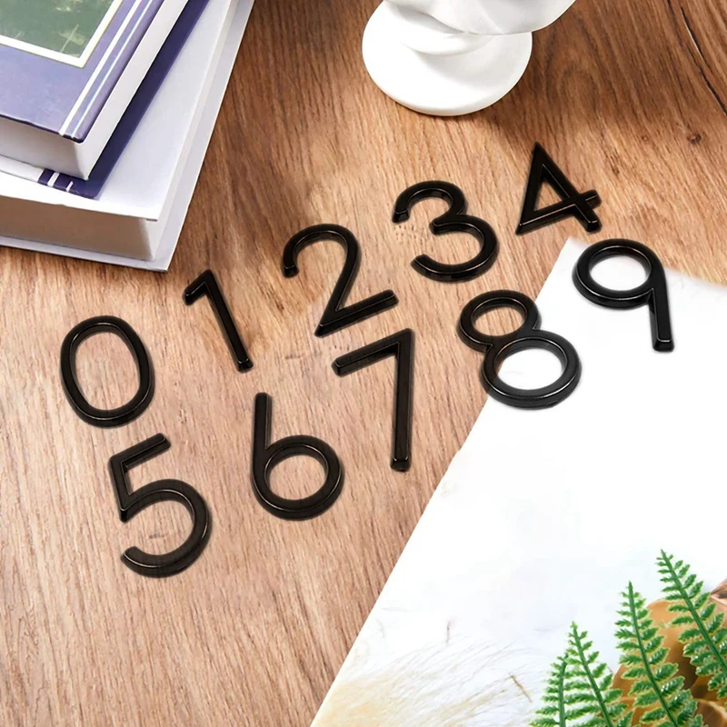 2-Inch House Number For Outdoor Mailbox Number Address Number Sticker For Home Office House Number (Black, 10 Pcs)