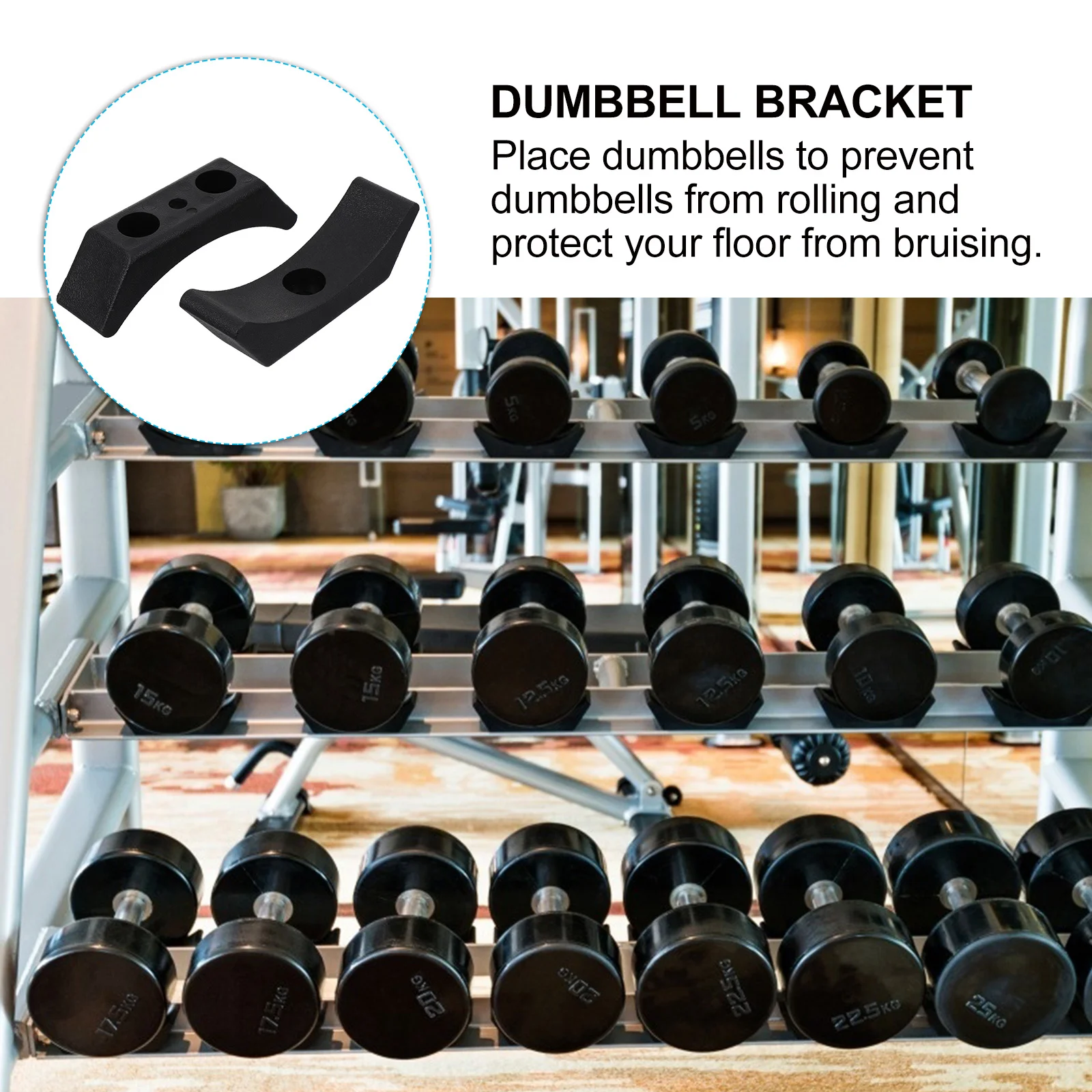 

5Pcs Dumbbell Rack Durable Professional Storage Stand Fitness Holder Protector Prevent Floor Damage Dumbbell Bracket