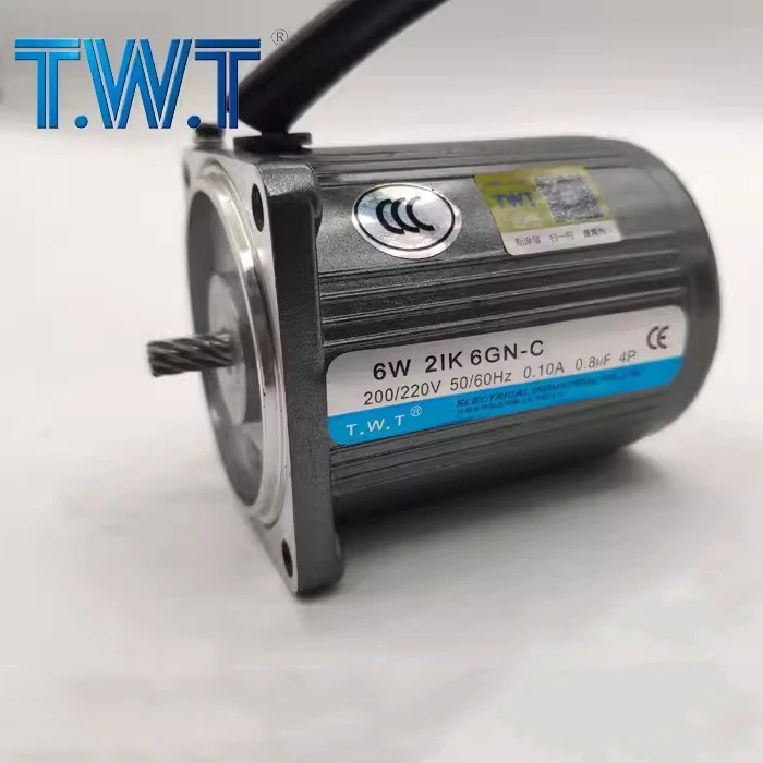 TWT Motors 6W Geared Motors 2IK6GN-C Toothed Shafts 2RK6GN-C 2IK6A-C Round Shafts