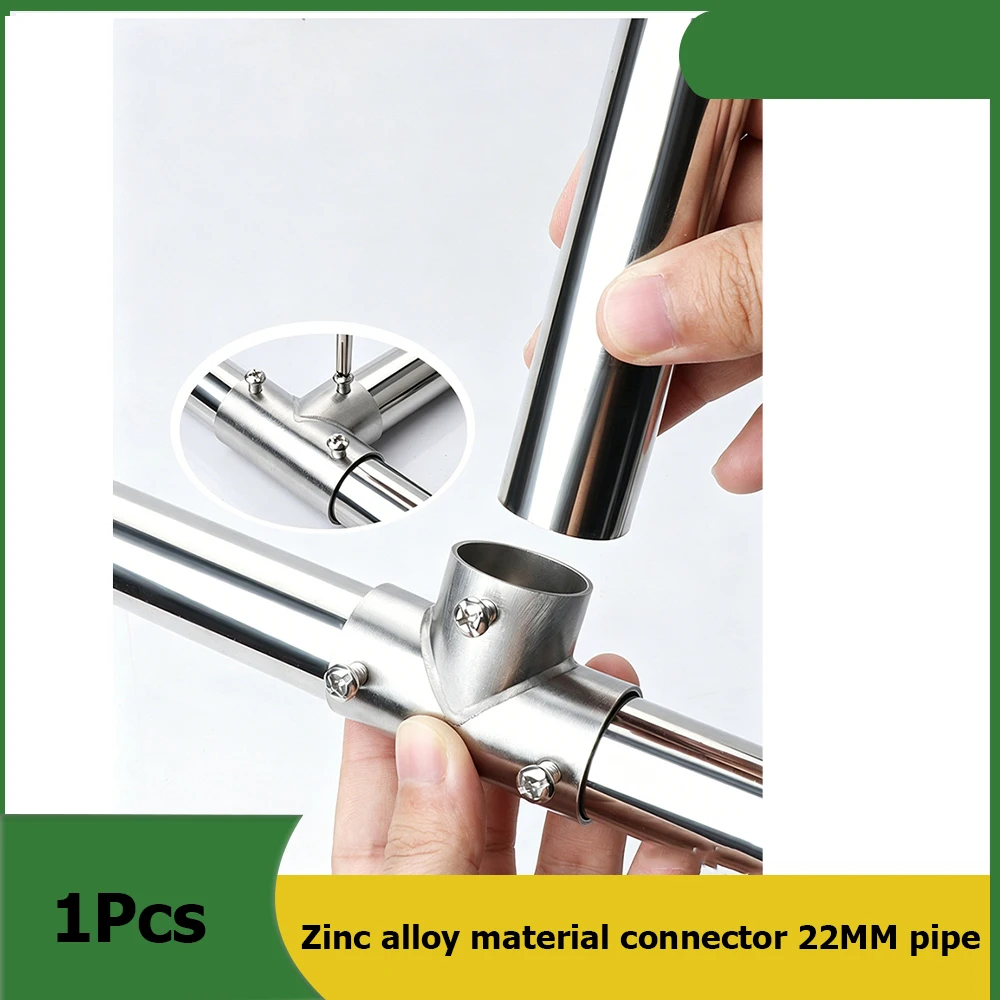 1PCS New Zinc Alloy Material Connector Suitable For 22MM Pipe Joint 2/3/4/5/6 Round Pipe Fixing Parts Furniture Hardware