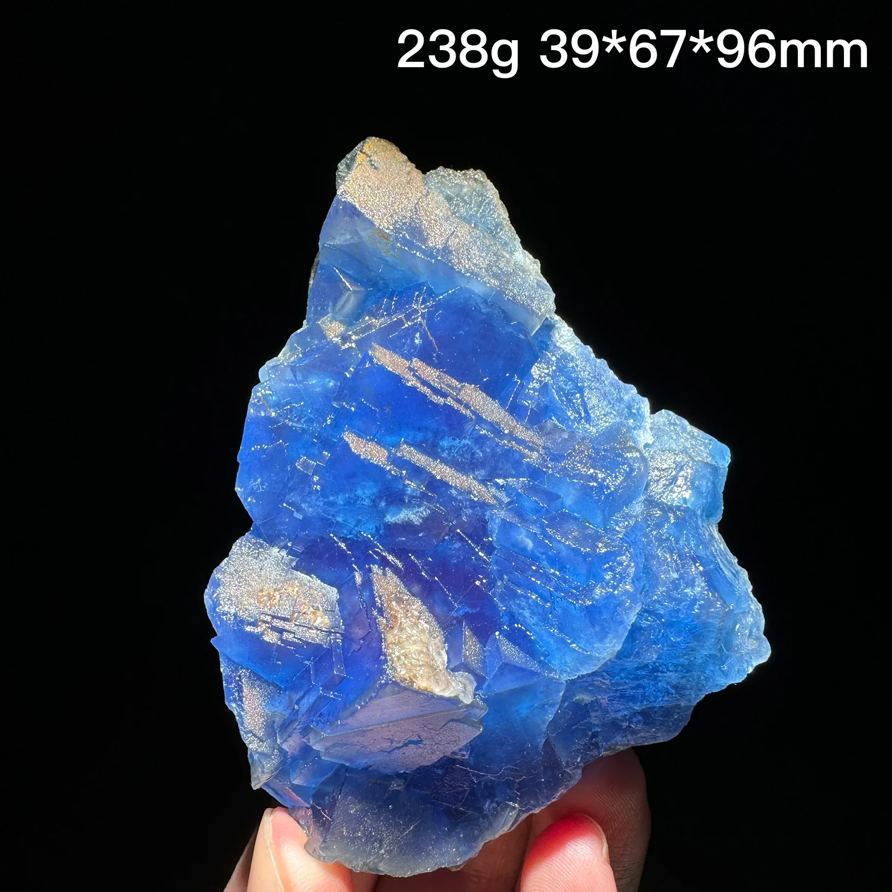 Natural Pakistani Blue Fluorite Specimen (Fluorescent Effect Red) Rough Mineral Crystal Quartz Healing Stone Home Decor