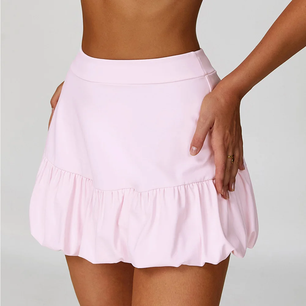 Yoga Shorts Summer High Waist Sports Skirts Breathable Slit Dress Casual Skirt Lined Shorts Women Fitness Quick Dry Yoga Skirts