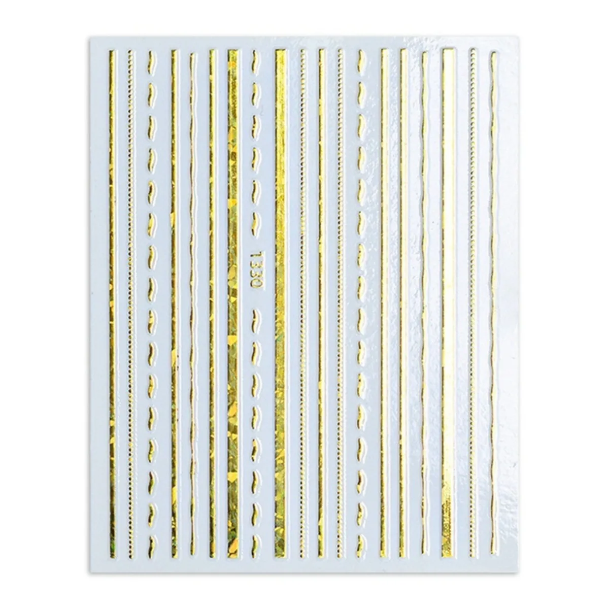 Line Nail Art Sticker Classic Pattern Spot Rose Gold Rainbow Laser Gold Design Nail Decoration Decals