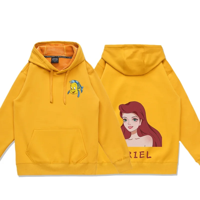 Hoodie Autumn Snow White Ariel Hooded Sweater Female mermaid Disney Princess Loose Sisters clothes sweatshirt anime hoodie