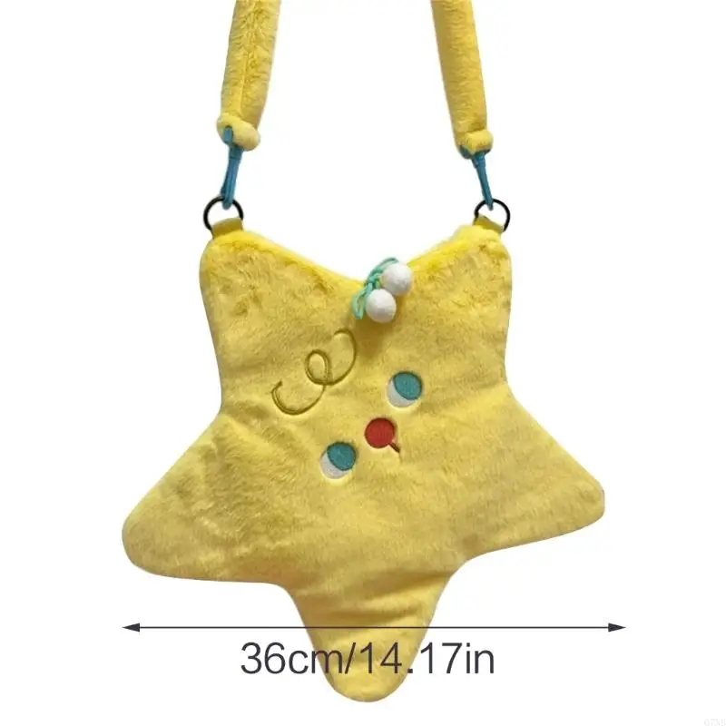 G7NB Bentuk Bintang Lucu Bintang Plush Crossbody Bags Fashion Casual Wanita Crossbody Bag Tas Kartun