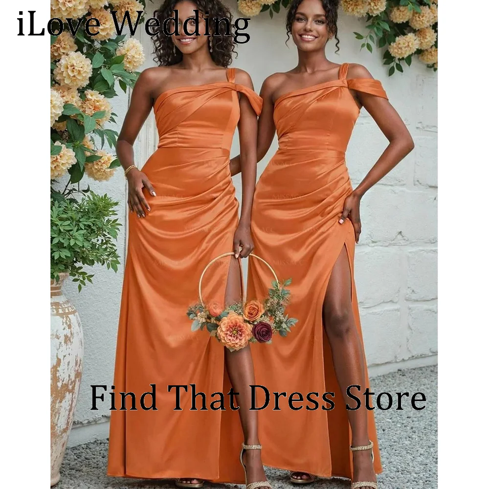 Classic Sleeveless Pleated Formal Side Slit Evening Dress Floor Length Backless Bridesmaid Dress for Wedding Customized