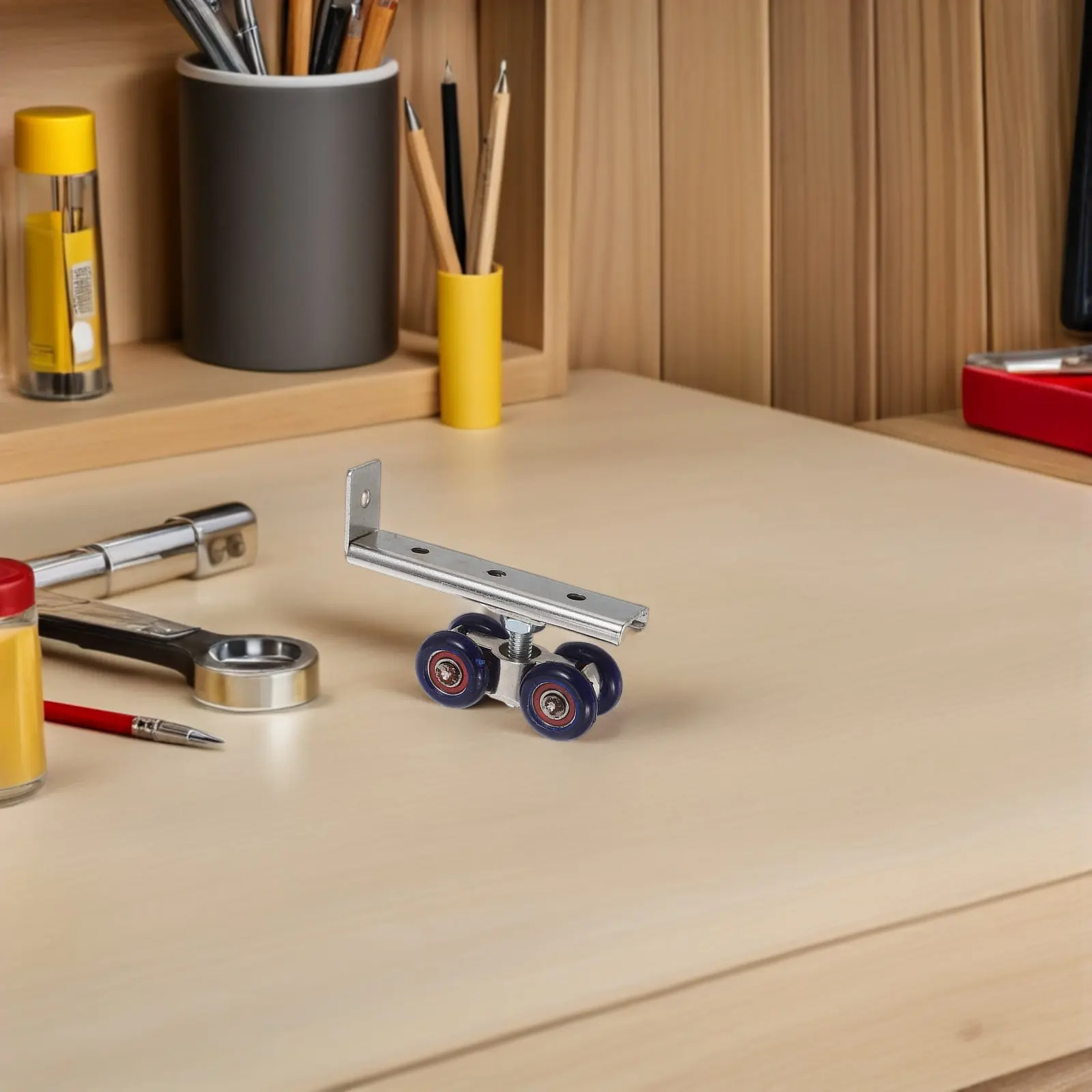 

Комплект роликов для раздвижных дверей из нержавеющей стали и цинкового сплава, 4-колесный шарикоподшипниковый ролик, плавная и бесшумная работа для шкафа