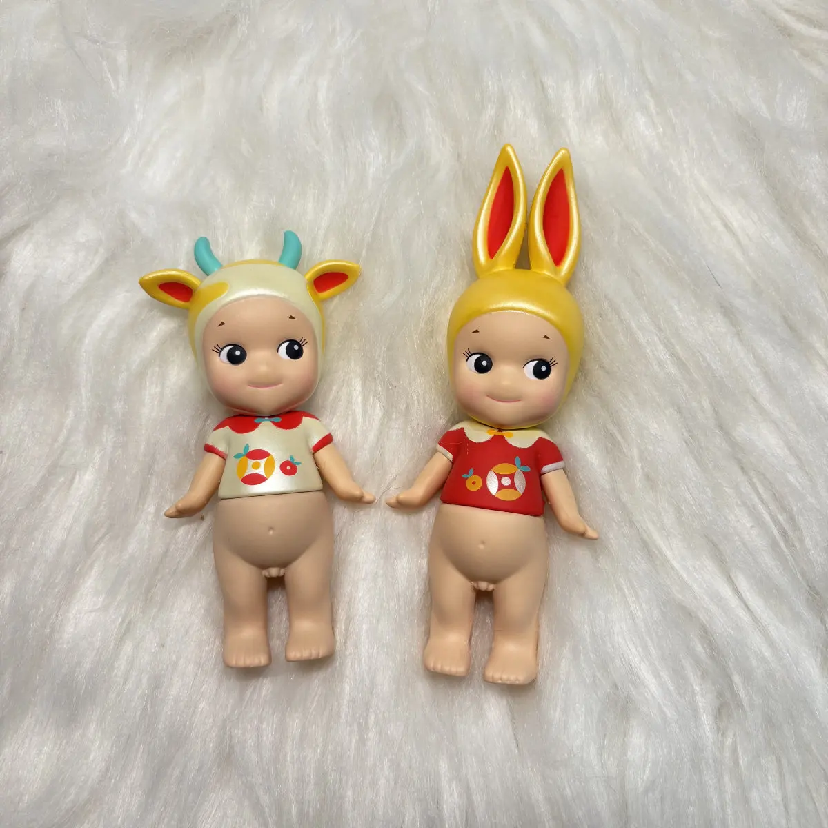 

Sonny Angel Mini Figure 2021 Happy New Year Series Happy Rabbit Lucky Cow No box No bag Blind Box
