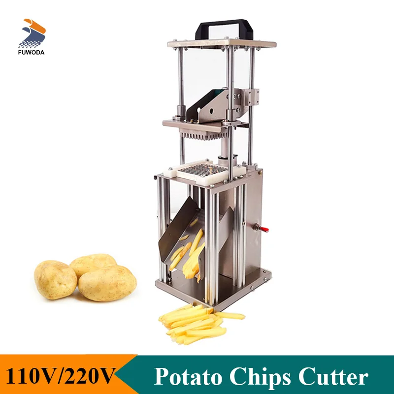 Electric Potato Carrot Strips Cutting Machine 8mm 15mm Cucumber French Fry Cutter Stainless Steel Commercial or Household