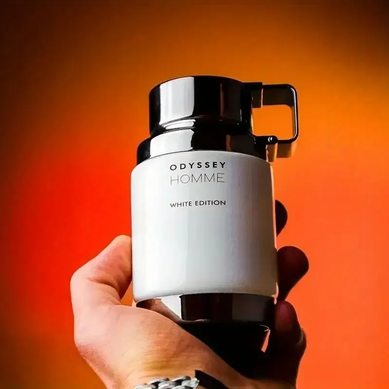 Armaf Odyssey Hombre Blanco 3,4 oz/100Homme eau de toilette, perfume para hombre, perfume naranja de madera ámbar de larga duración