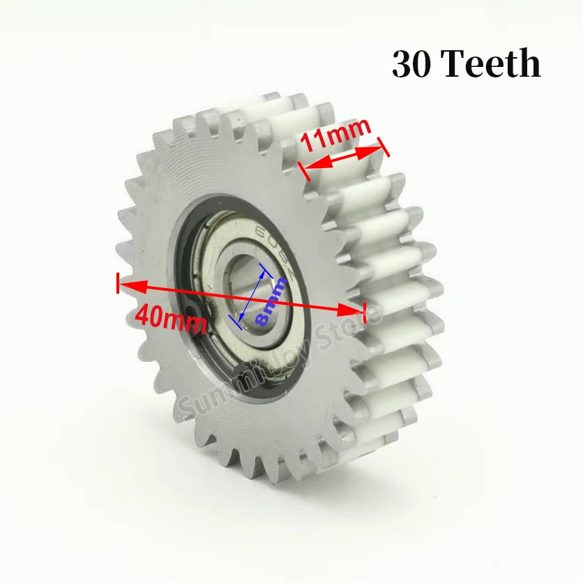 

3Pcs 30T 40x12mm Electric Bicycle Nylon Gear With Bearing Shaft Hole 8mm Nylon+Steel Planetary Gears Motorcycle Cog Wheel Parts
