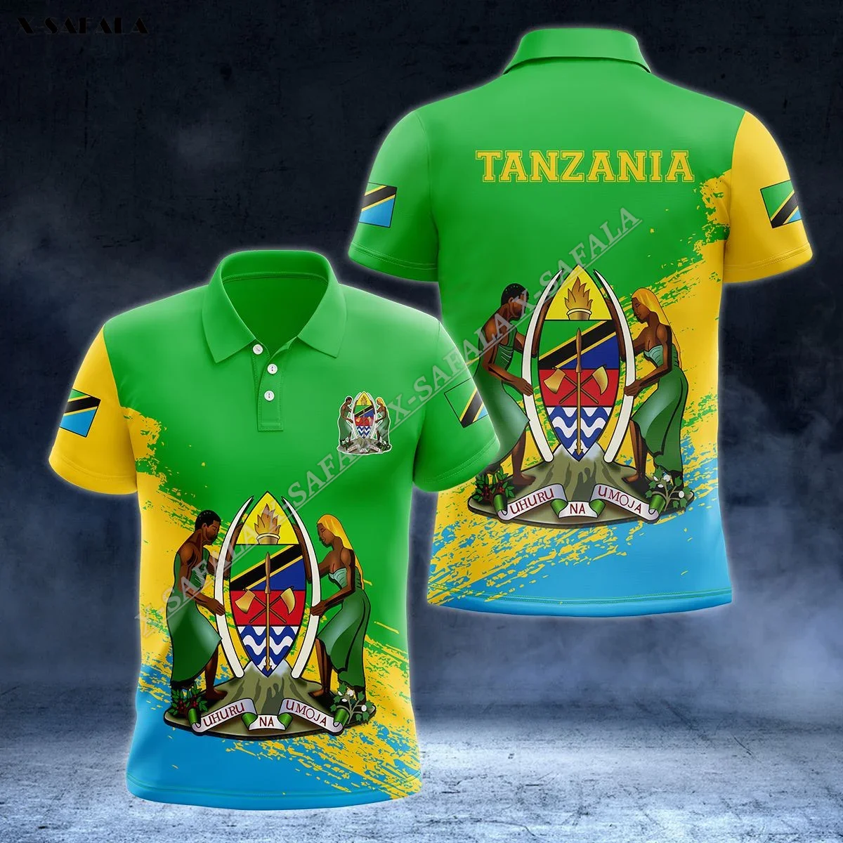 

Africa Flag Tanzania New Version 3D Printed Men Polo Shirt Collar Short Sleeve Street Wear Casual High-Class Material Tee Tops