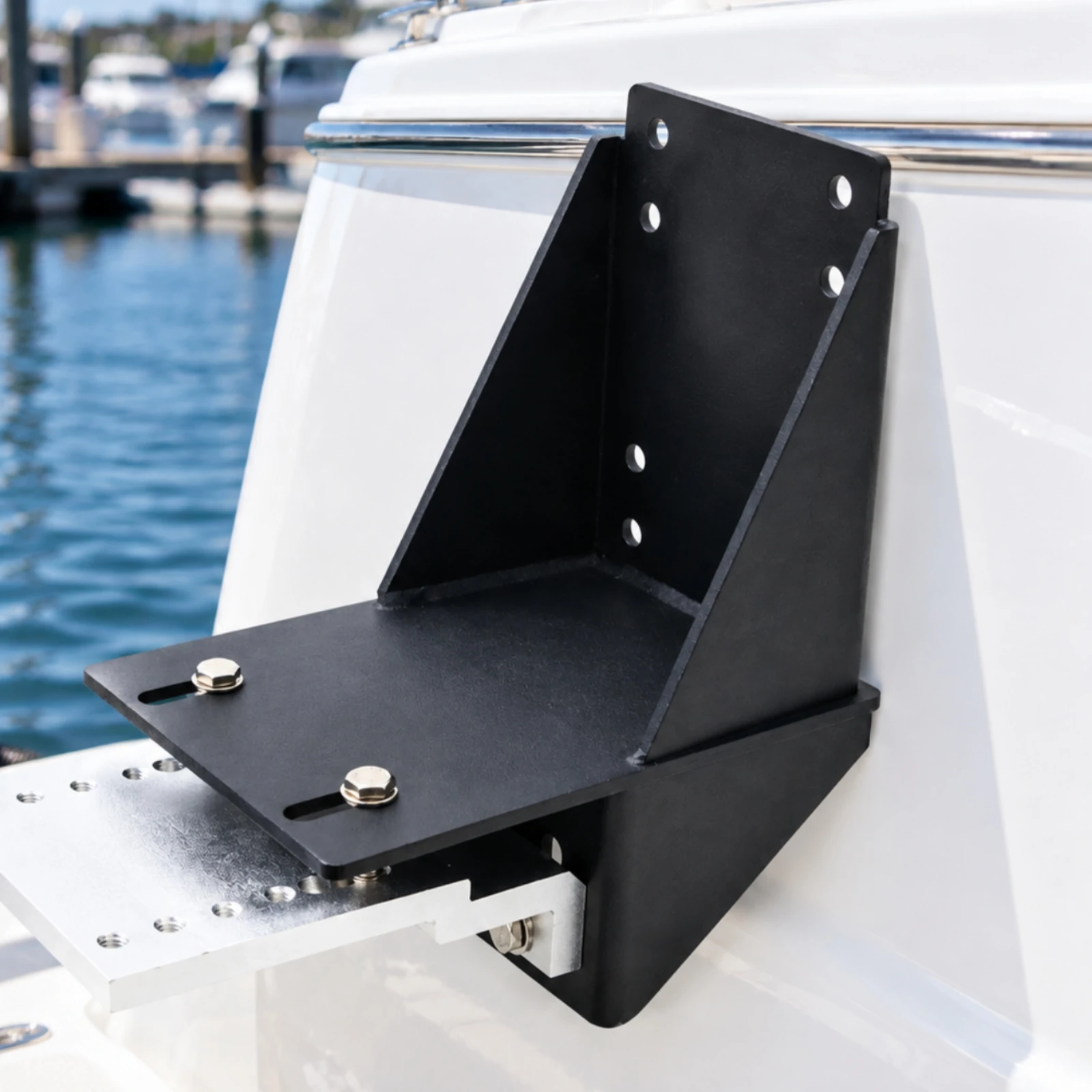Shallow-Water Anchor Mounting Bracket Adjustable Boat Anchor Bracket with Mounting Hardware Durable Corrosion-Resistant