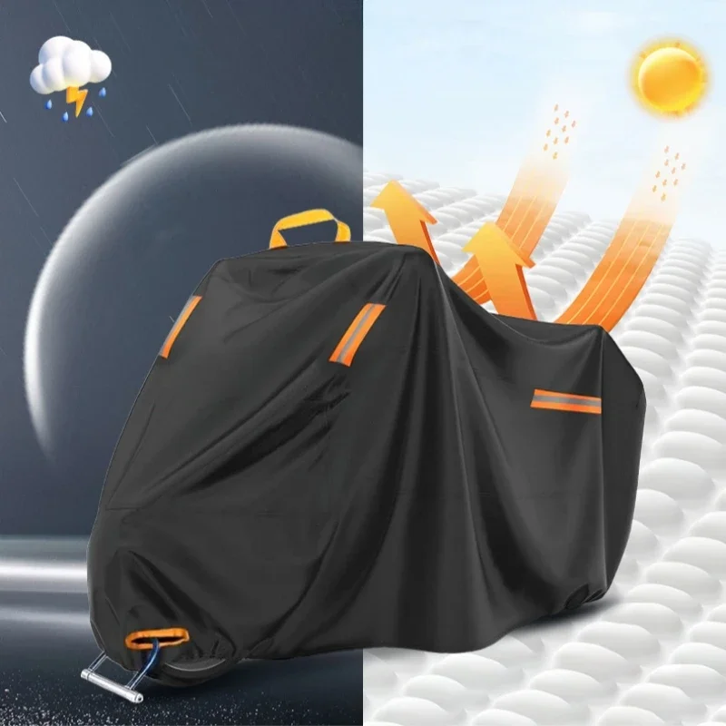 Motorbike Cover Waterproof Outdoor Motorcycle Scooter Cover Dustproof UV Protection Rainproof Windproof Protective Cover Home