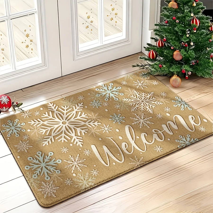 Vintage Santa Reindeer Merry Christmas Rug garage entry backyard garden villa porch household decorative floor door mat rug