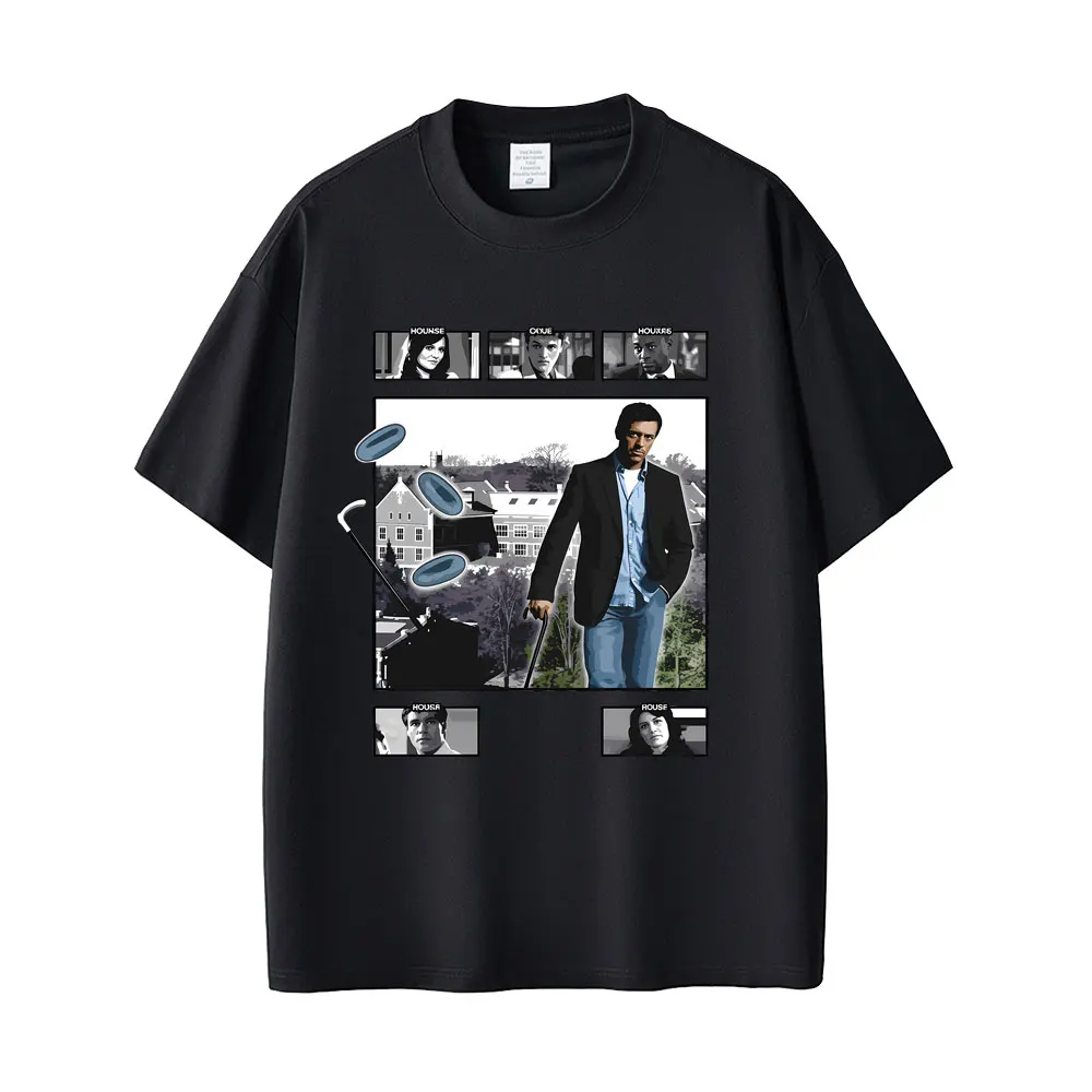Dr Gregory House MD Funny Meme Graphic T-shirt Men Women Casual Pure Cotton T-shirts Male Vintage Oversized Short Sleeve T Shirt