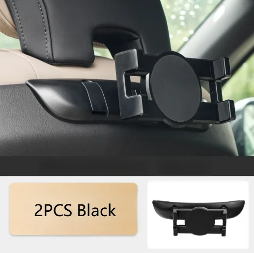 1xBlack Car Rear Seat  Holder & Hanger 2-in-1 For Volvo For XC60 2018-2026
