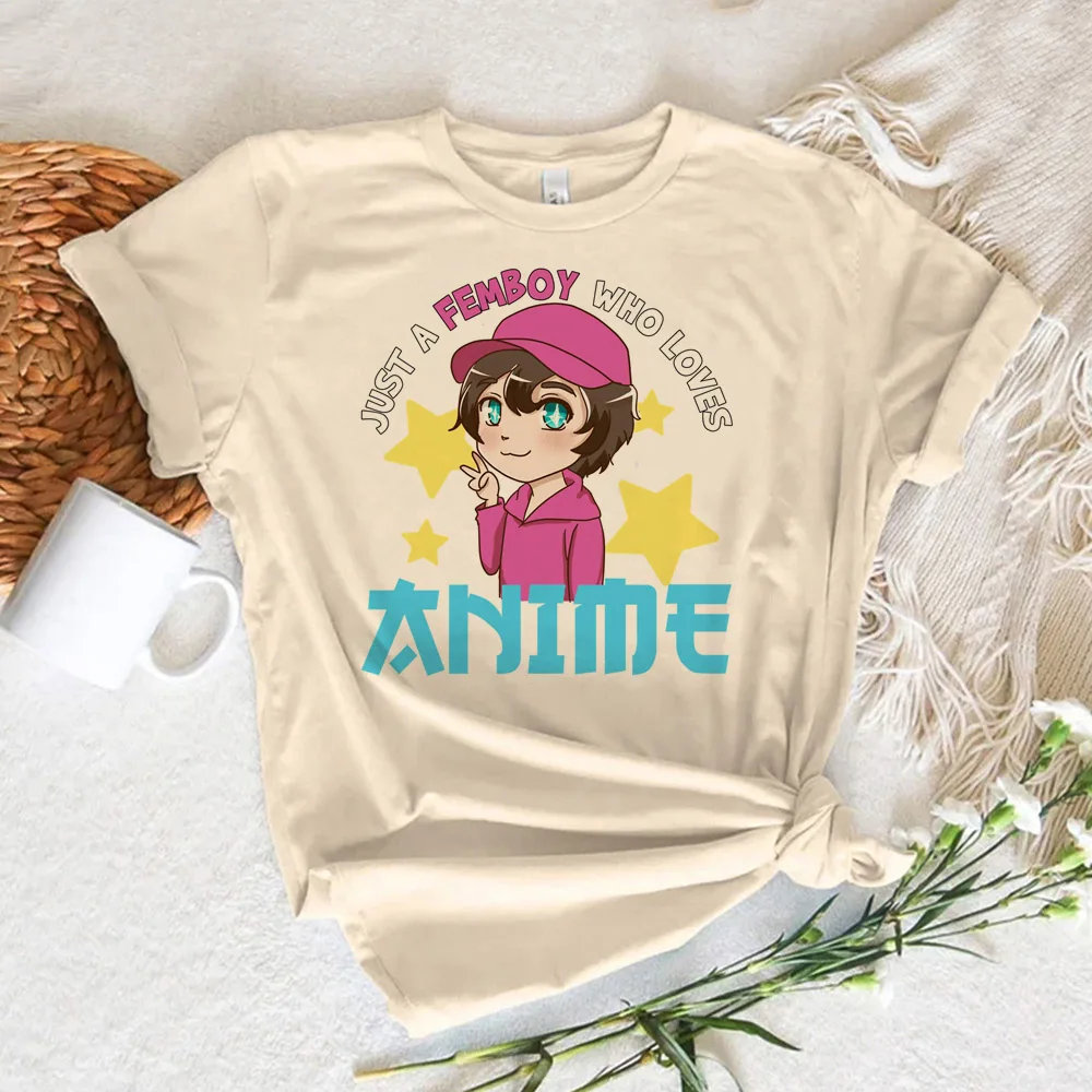 Femboy t shirt women Japanese designer t-shirts girl anime clothes