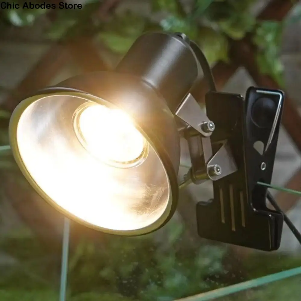 

Зажимной держатель лампы Черепаха Греющая лампа Термостат Регулируемый нагрев Тепловая лампа для рептилий Виварий Рептилий Греющая лампа для домашних животных