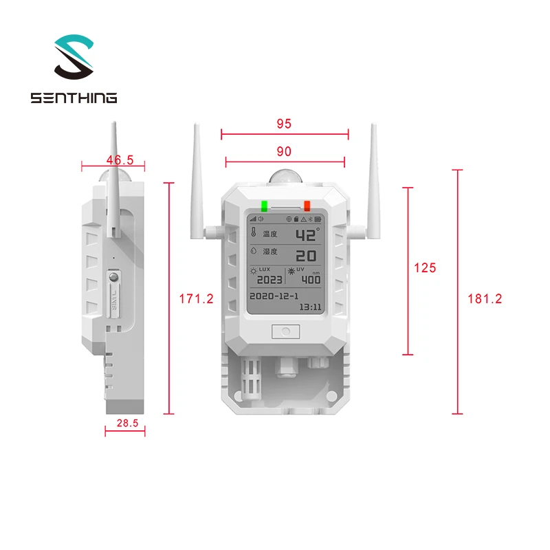 Cyfrowy higrometr Wewnętrzny termometr zewnętrzny Monitor wilgotności z bezprzewodowym czujnikiem temperatury i wilgotności
