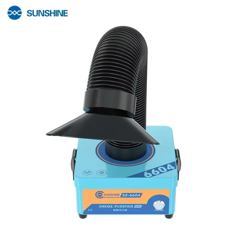 SUNSHINE SS-6604 Mini Portable Fume Extractor Welding Smoke Absorber 3 Layer Filter Dust Purification System for Phone Repair