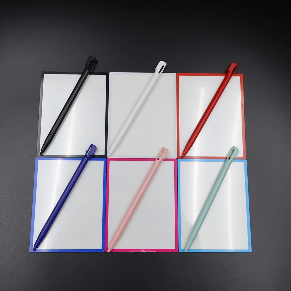 1 комплект для NDSi XL LL, верхняя крышка объектива ЖК-экрана для игровой консоли Nintend DSi NDSi, пластиковый стилус, комплект верхней защитной панели