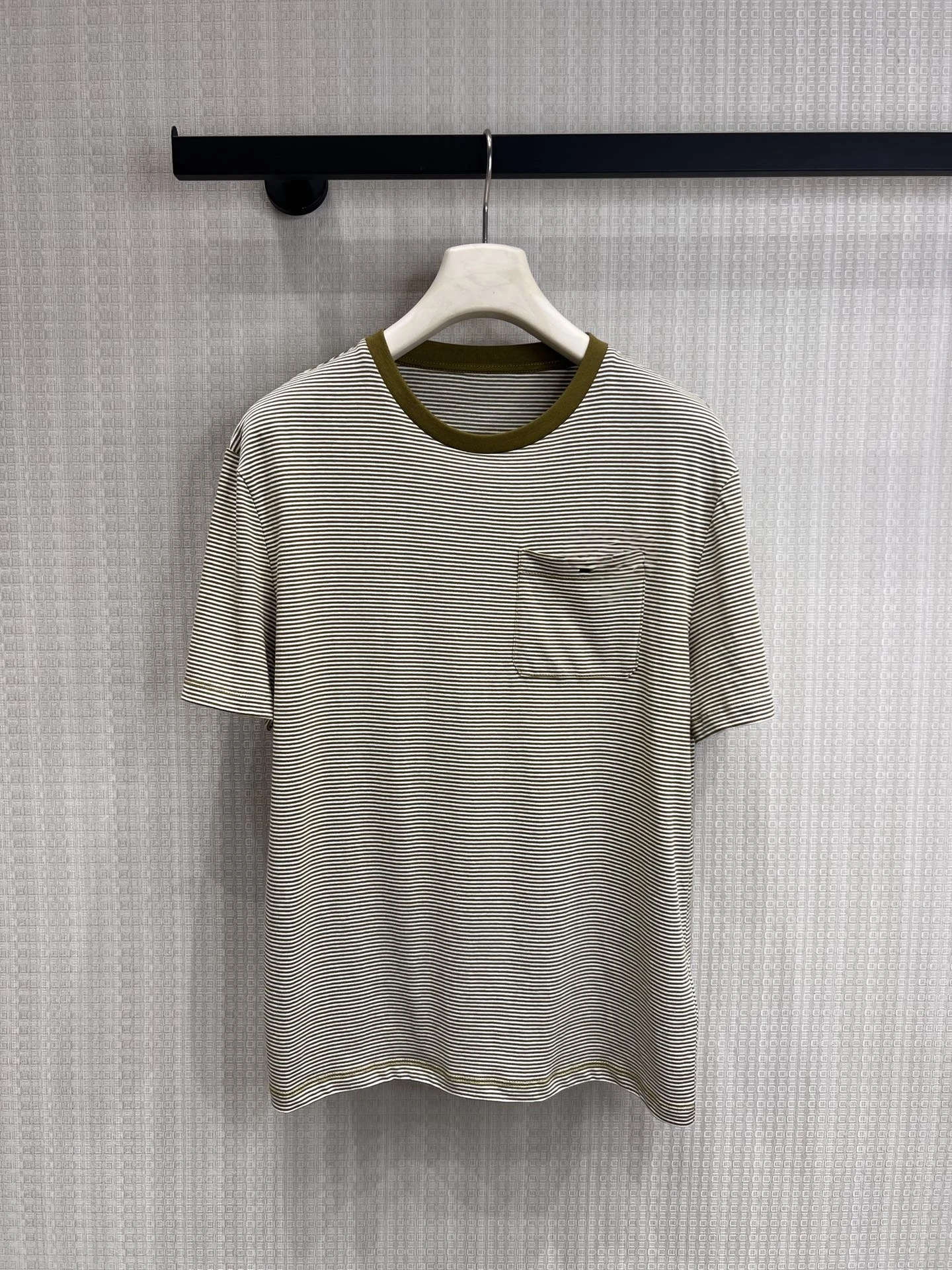 

Loose Fit Women's T-Shirt Short Sleeve round Neck Stripe Color Block Casual Top Slimming Versatile Cotton Sweatshirt