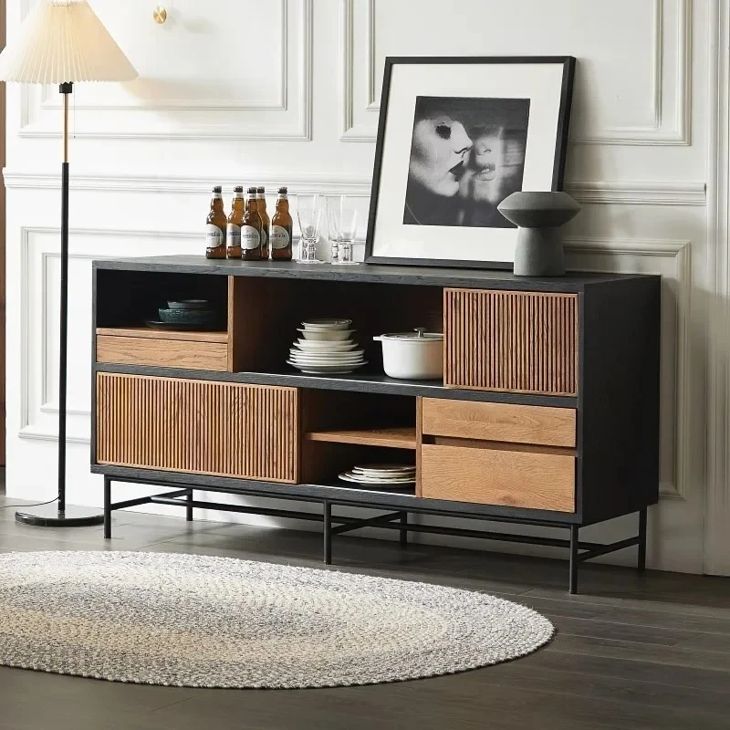 

N Ретро современный цветной сервант, скандинавский минималистичный входной шкаф для хранения вещей, гостиная, чайный шкаф из цельного дерева