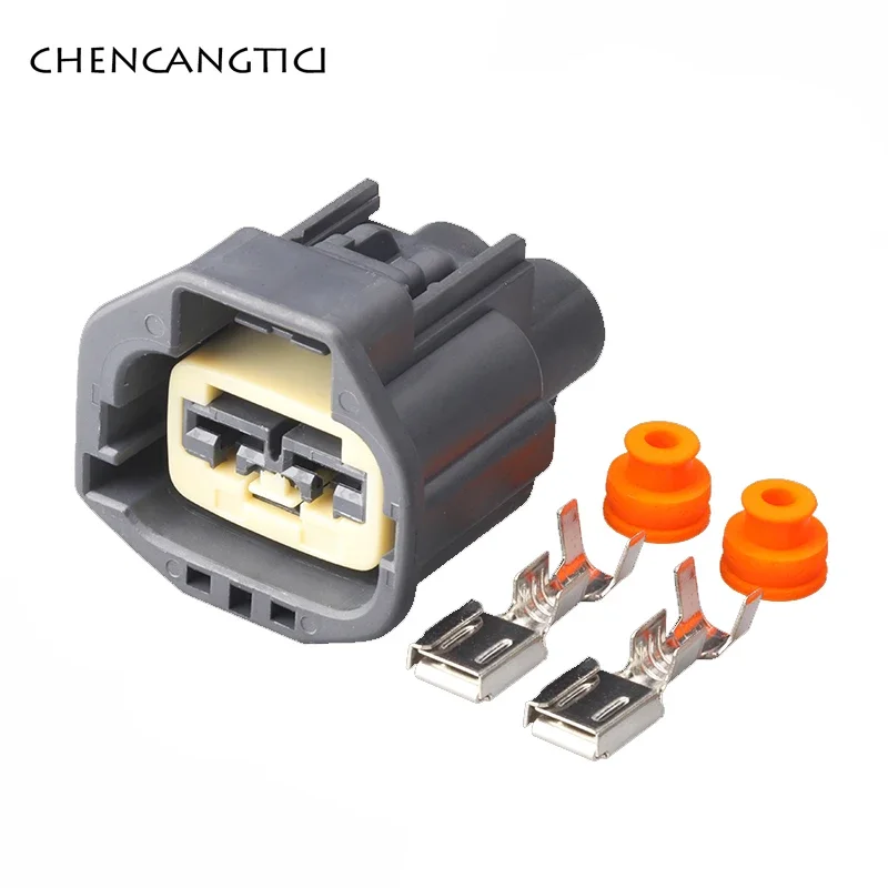 1 Set 2 Pin Automotive Waterproof Electrical Wire Connector Socket 6.3 MM Female Plug 7283-5596-10 7282-5596-10